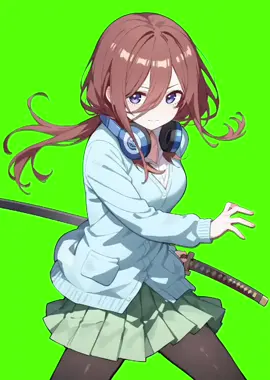 #nakanomiku #mikunakano #gfx #gfxanime #mentahan #greenscreen 