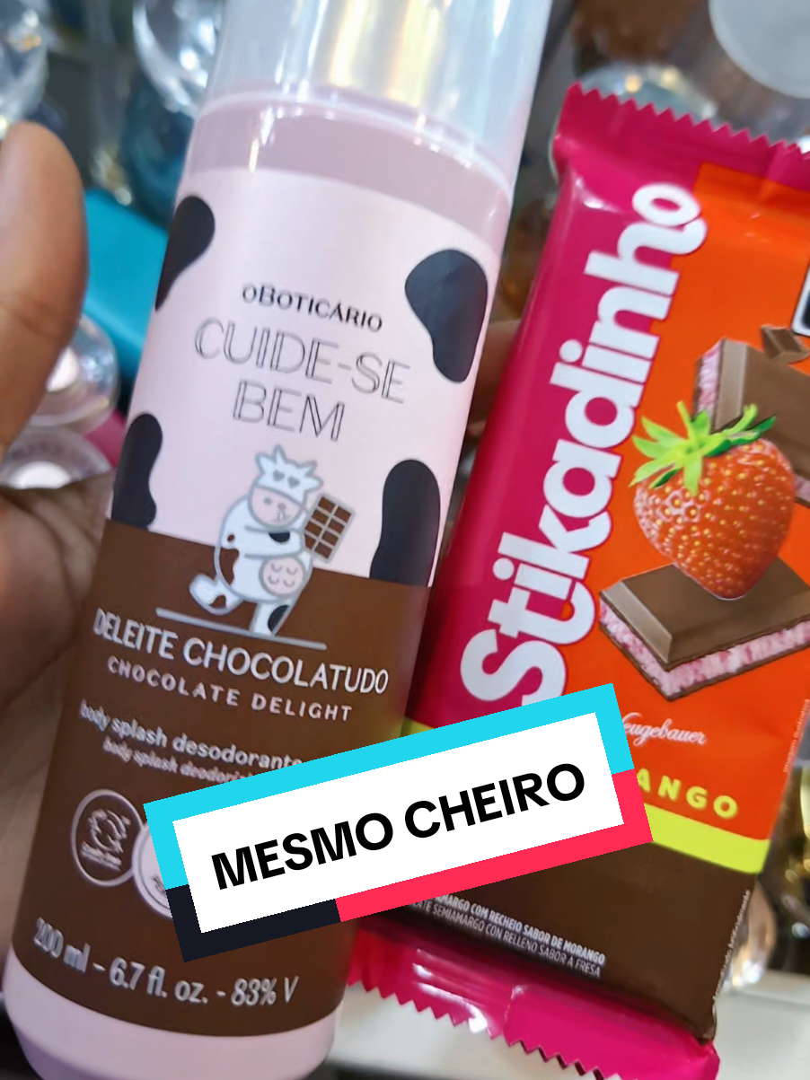 Repete comigo IGUAIS MESMO CHEIRINHO DE CHOC COM MORANGO #boticario #boti #chocolatudo #chocolate #stikadinho #perfume #bodysplash #cheirosa #comosercheirosa #delicia #dupe #choc