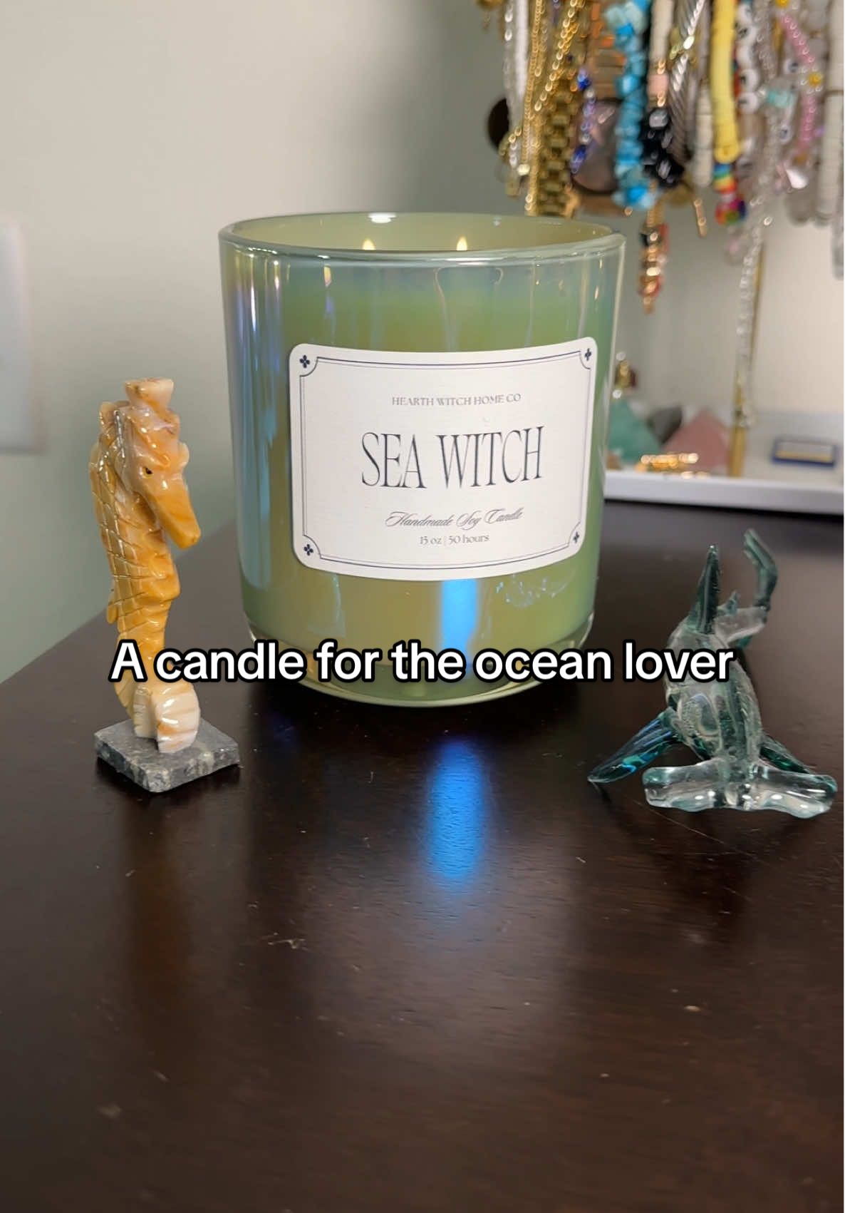 This is the perfect candle for the ocean lover #candletok #candles #soycandles #oceanlover #oceanvibes @Hearth Witch Home Co 
