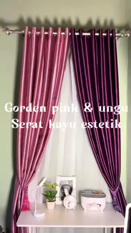 Pink & ungu serat kayu #gorden #gordenjendela #gordenpintu 