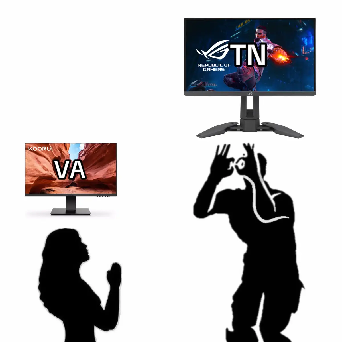 MiniLed and QLED arent panel types but still improve the monitor. #foryoupage #foryou #fyp #techtok #pc #monitor #oled #ips #va #gaming 