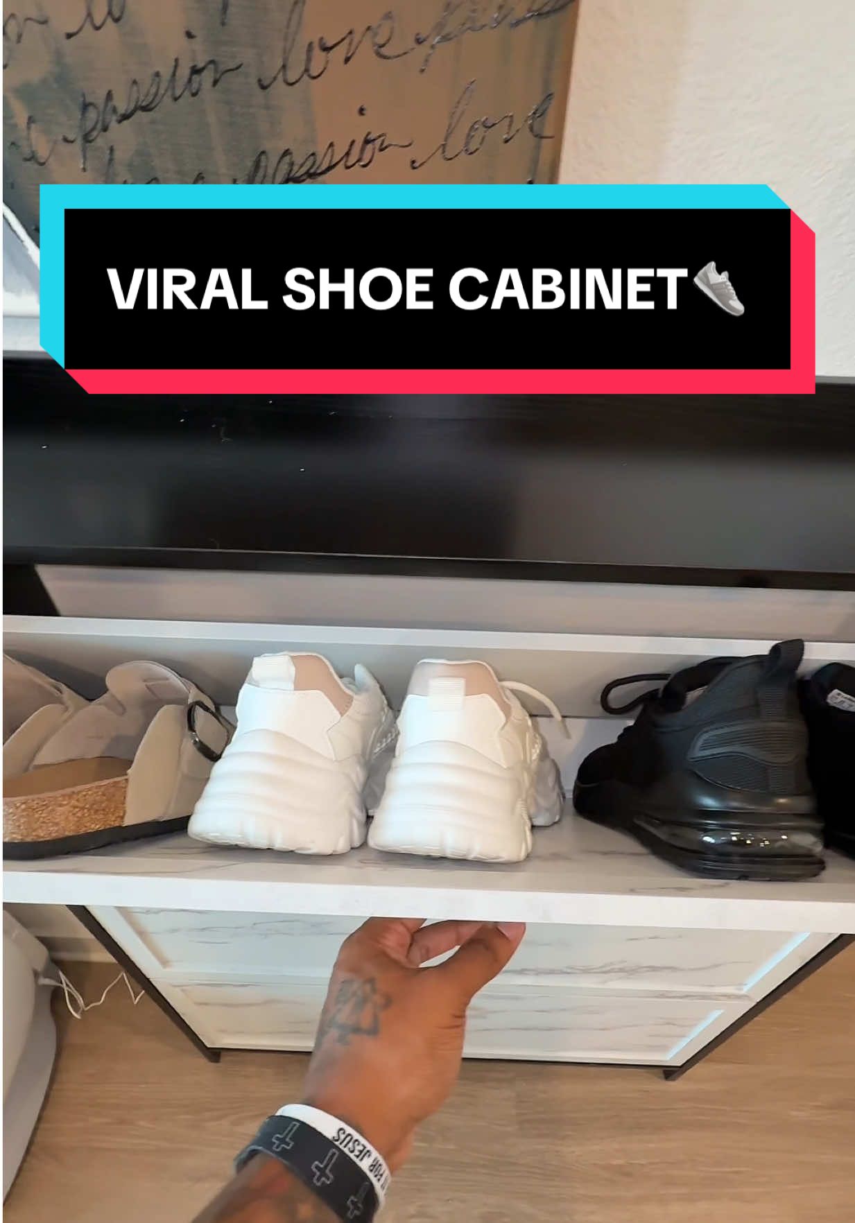 Shoe Cabinet #shoes #tiktokfinds #essentials #apartmentdecor #cabinet 