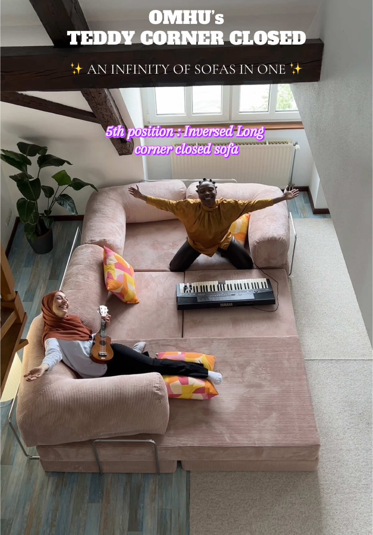 The sofa of our dreams 💖 multiple faceted just like us 👩🏿‍❤️‍💋‍👩🏻 thanks @OMHU for delivering the best TEDDY CORNER CLOSED IN BLUSH COLOR #omhucph #sofa #teddysofa #teddy #omhu #interiordesign #furniture #interiorinspo