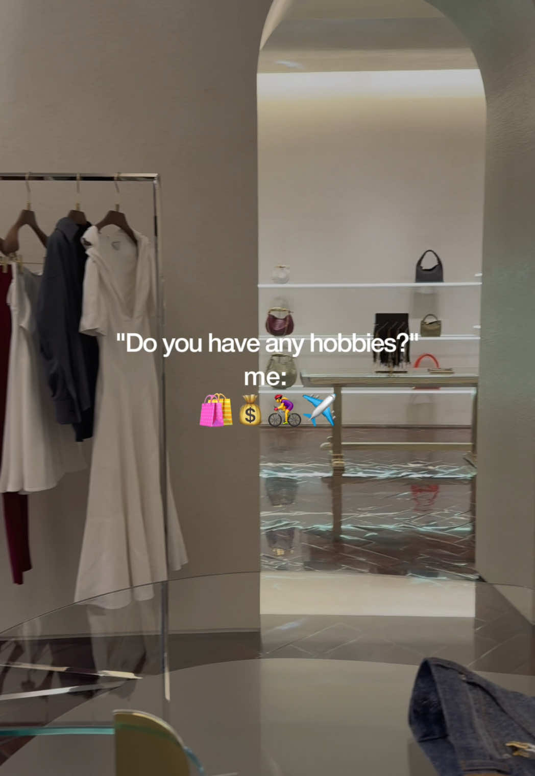 My hobbies: ✈️🛍️💸💰🚴‍♀️ #personalshopper 