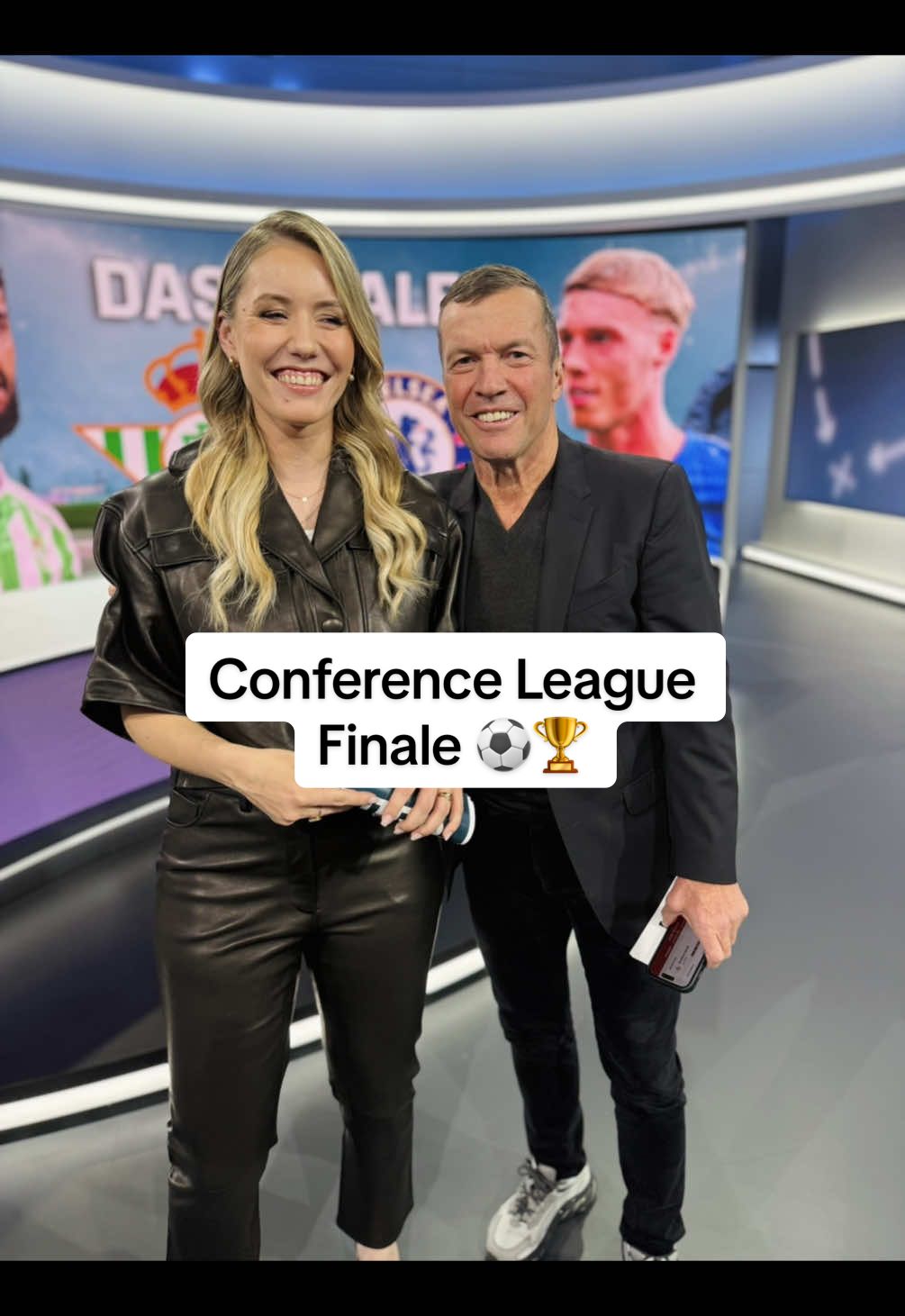 @Laura Papendick & @Lothar Matthäus sind ready gestyled für‘s Conference League Finale ⚽️  Wer ist euer Favorit? 🏆 #RTLStyle #RTLSport #ConferenceLeague #Final #Soccer #fyp #football