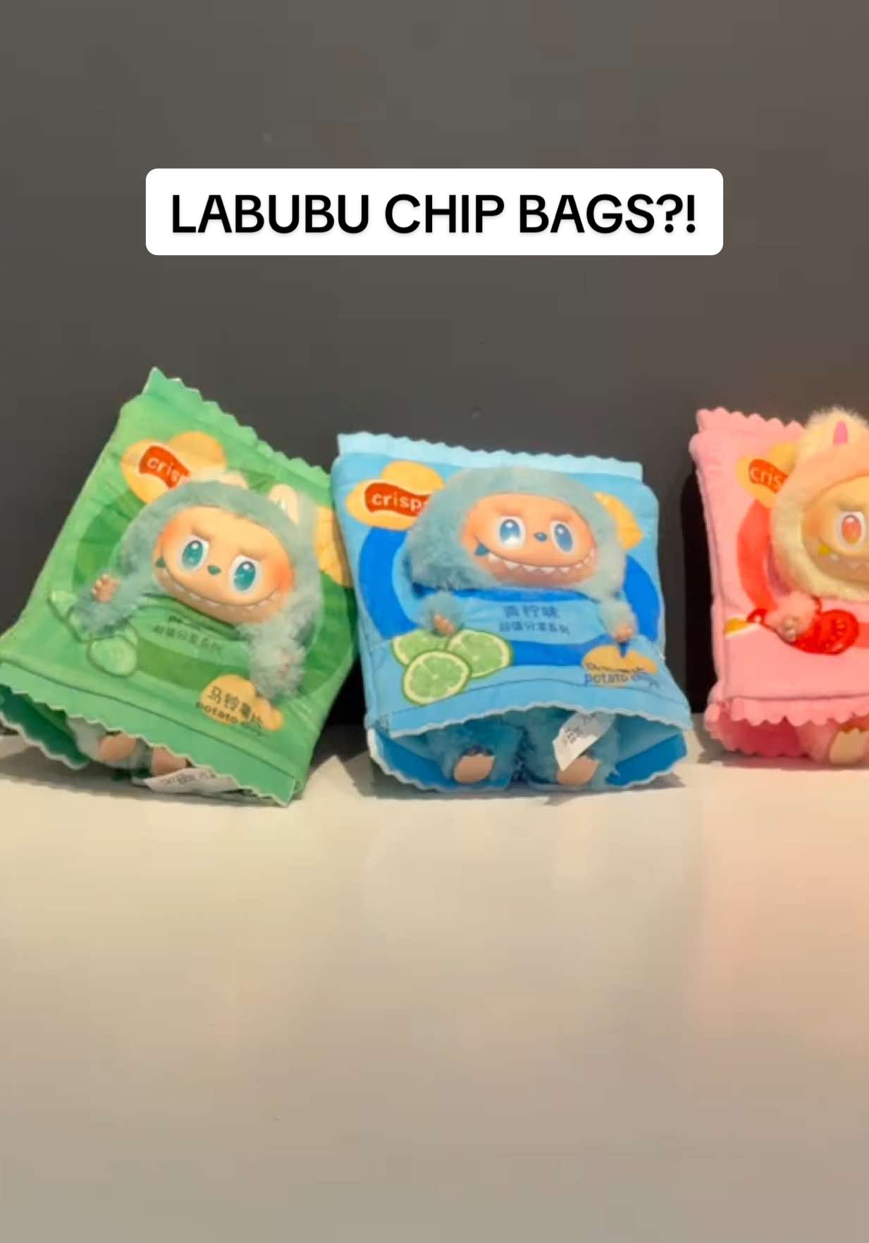 LABUBU CHIP BAGS 🩵  . . #labubus #labubu #labubuthemonsters #labubuclothes #lasvegas #vegas 