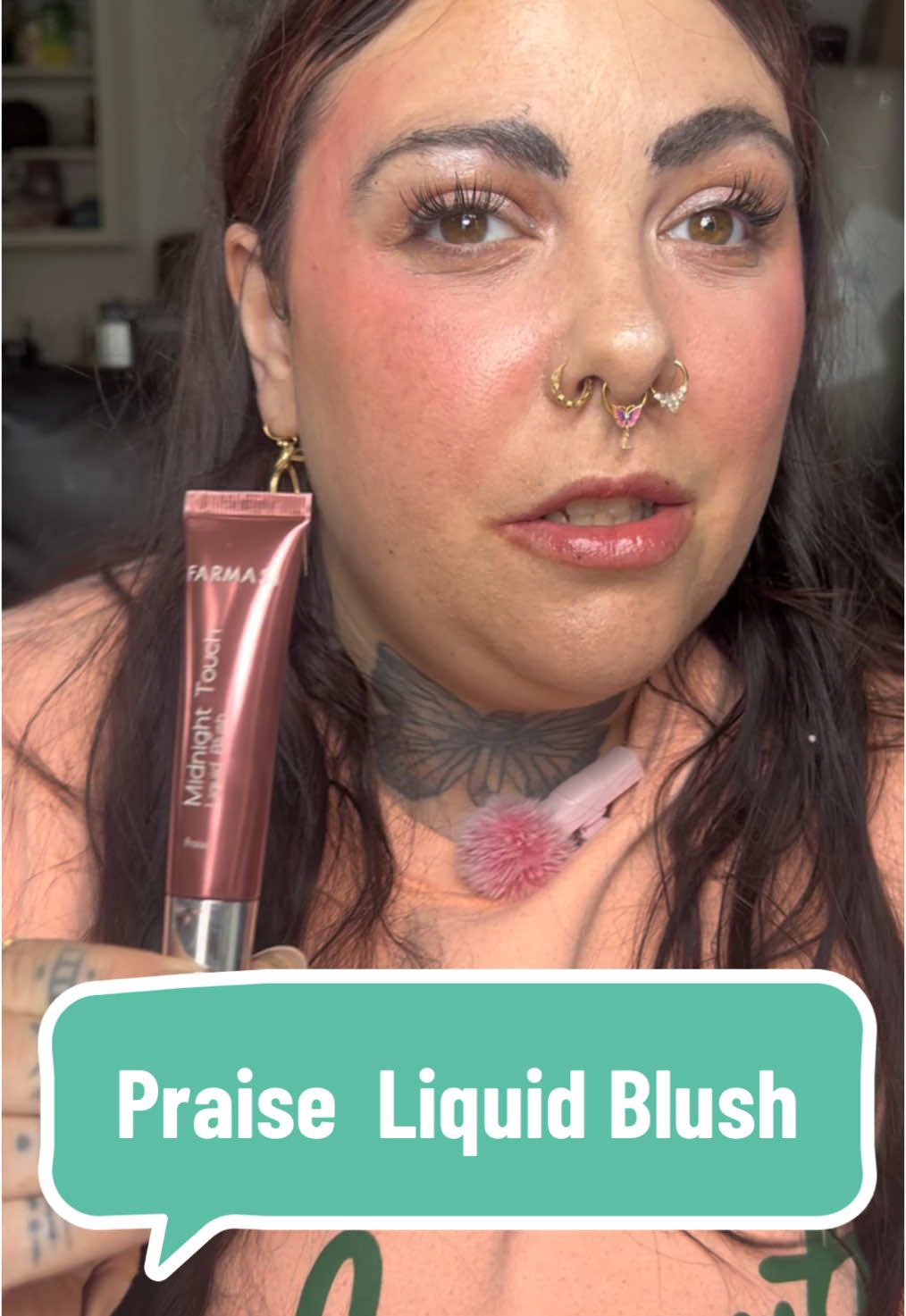 The beauty of our new liquid blushes!  #liquidblushhack #midnighttouch this is in the shade Praise!  