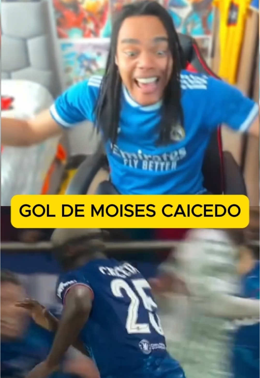 Gol de Moisés Caicedo hoy 🥵 me hizo caso #chelsea #moisescaicedo #conferenceleague 