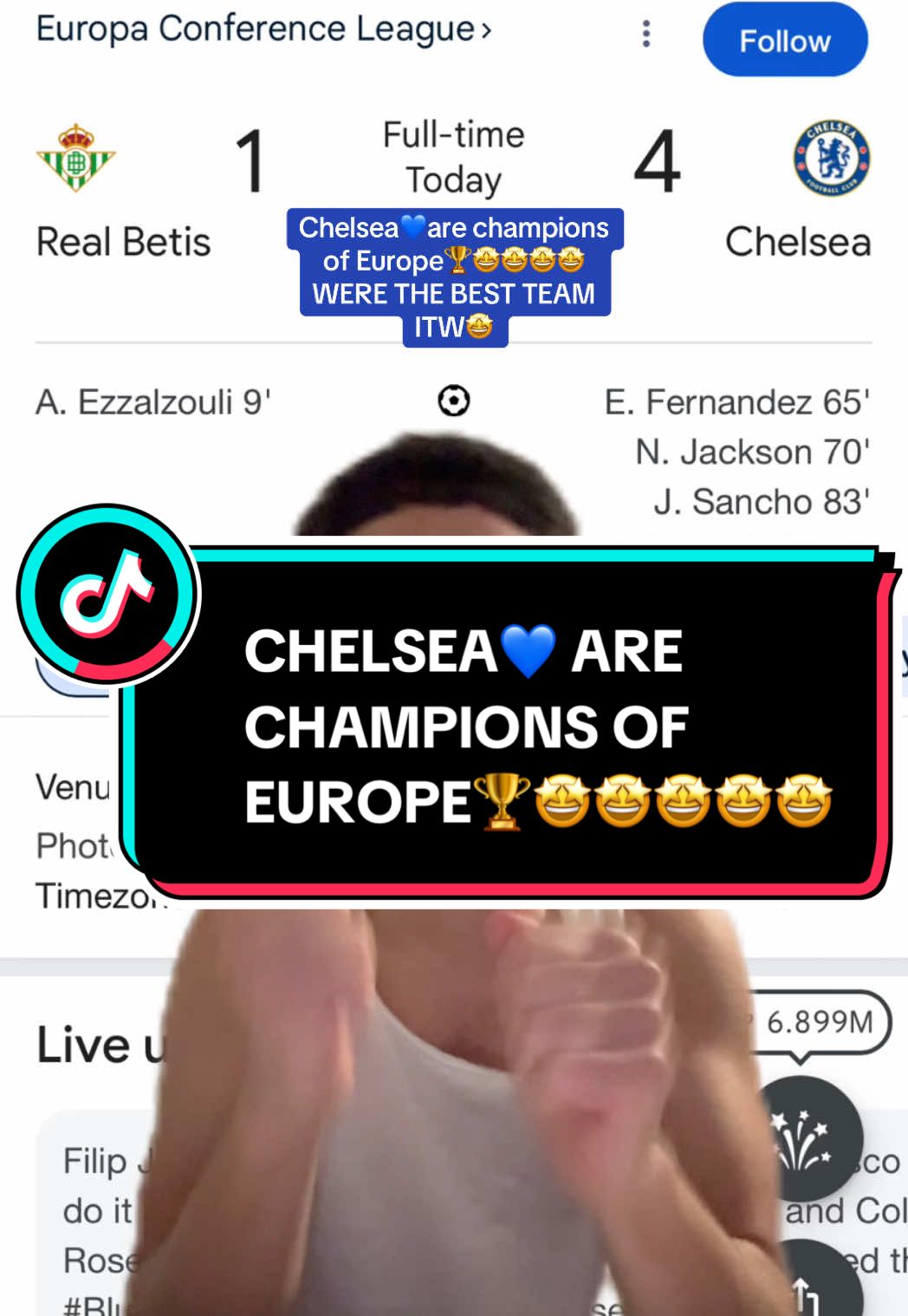 CHELSEA💙 ARE CHAMPIONS OF EUROPE🏆🤩🤩🤩🤩🤩 #cfc #chelseafc #chelsea #arsenal #arsenalfc #afc #manutd #manchesterutd #mufc #liverpoolfc #mancity #manchestercity #spurs #PremierLeague #pl #barca #fcbarcelona #fcb #rm #laliga #championsleague #ucl #uclfinal #footballtiktok #futbol #Soccer #fyp #fypage #fy #foryou #foryoupage #viral 