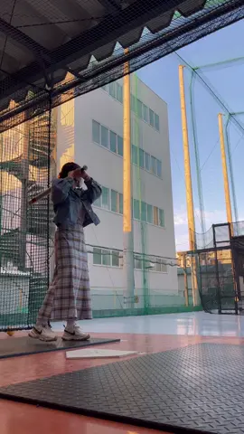 バッティングセンター行ってきました⚾️🌸初めてのソフトボール打つのに挑戦したよ！ #バッティング #おすすめにのりたい 
