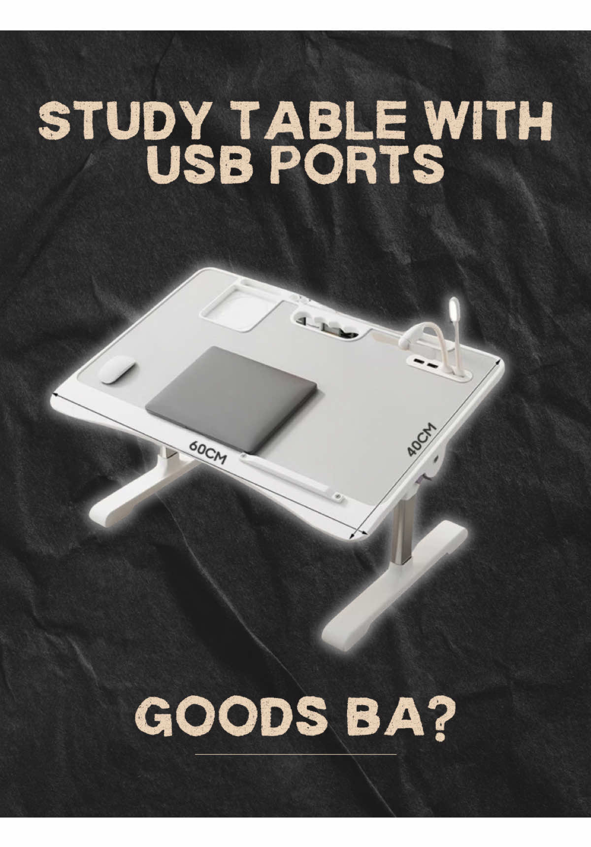 Dito ko nabili ➡️  @Goods ba? 🤔 Foldable study table with USB slot #studytable #table #school #foldabletable #onlineclass 