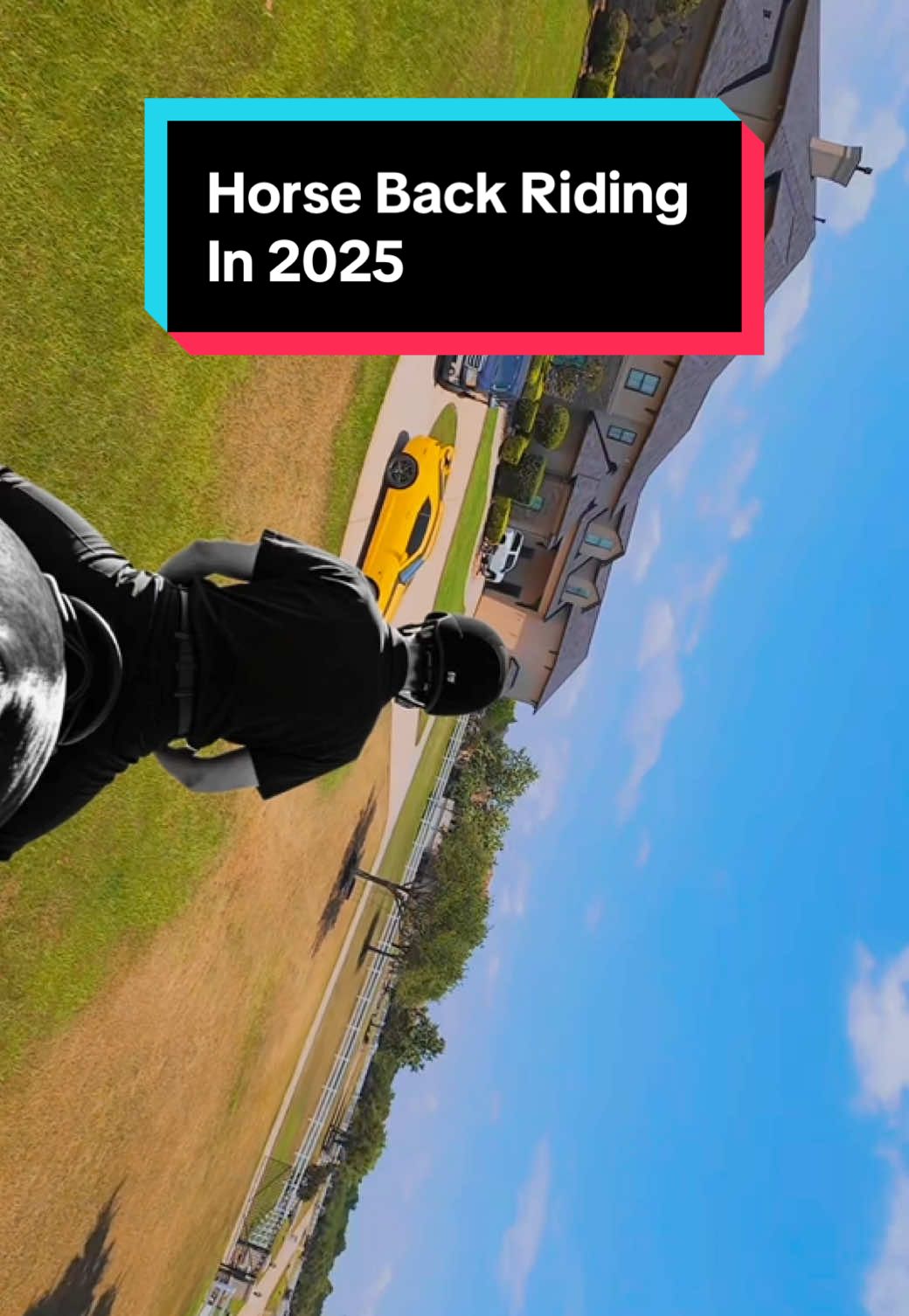 POV: This is how you're *supposed* to ride a horse in 2025. 🤷‍♂️🚁**   *(Hold my propellers...)*   Drone: *