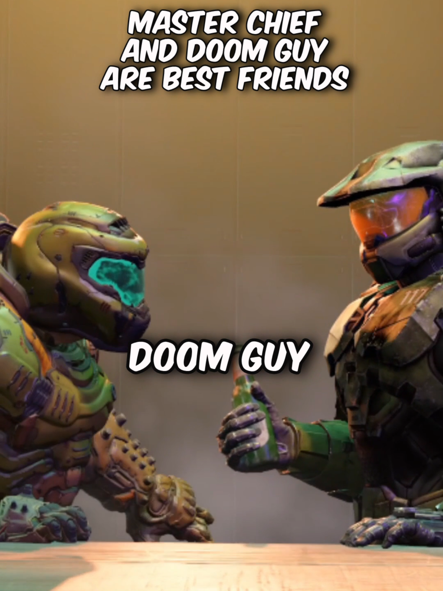 Chief N Doom are best Friends. #Halo #doom #doomdarkages #fyp