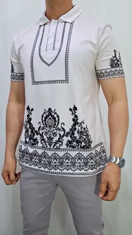 Barong-Tagalog Style Ethnic Graphic Printed Polo Shirt for Men.  #menspoloshirt #barongtagalog #ethnicprintedpoloshirt  #mensoutfitideas