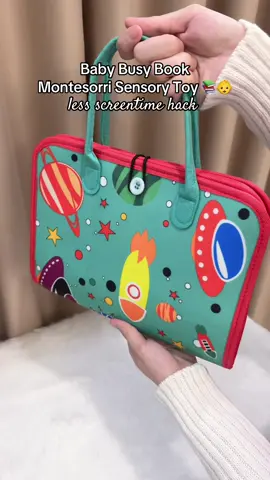 Less screentime hack for your kids dahil dito sa Busy Book Montessori Sensory Toy. You can bring it everywhere you go 🫶 #busybook #babybook #montessoritoys #toddleractivities #toddler #kids #baby 