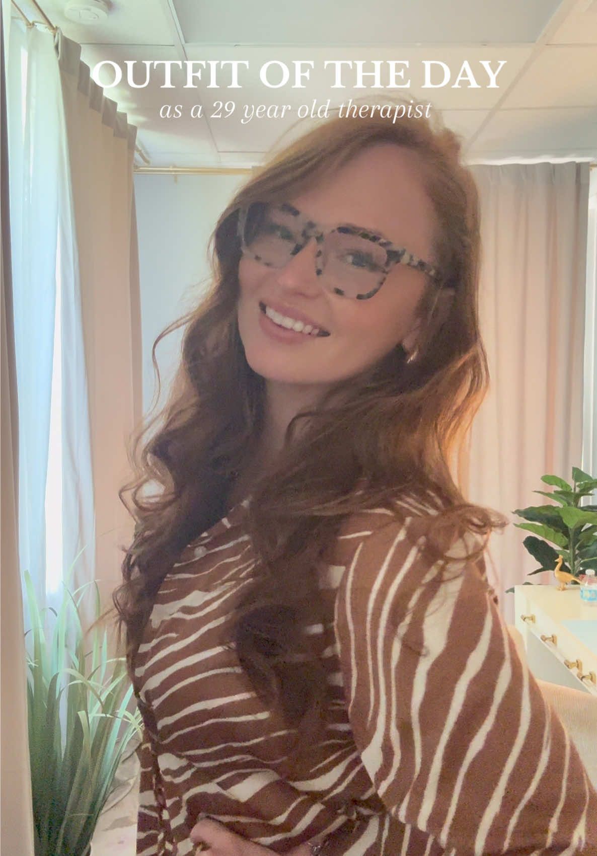 Love a good animal print moment. Also my contact ripped this morning so glasses it is. Glasses are @Eyebuydirect, top and shoes are @target, pants and bag are @Marshalls, watch is @Larsson & Jennings, cuff and two toned ring is @David Yurman, earrings are @Amazon, necklace is @Swarovski  #fyp #outfitinspo #ootdstyle #workoutfit #outfitoftheday #target #redhair 