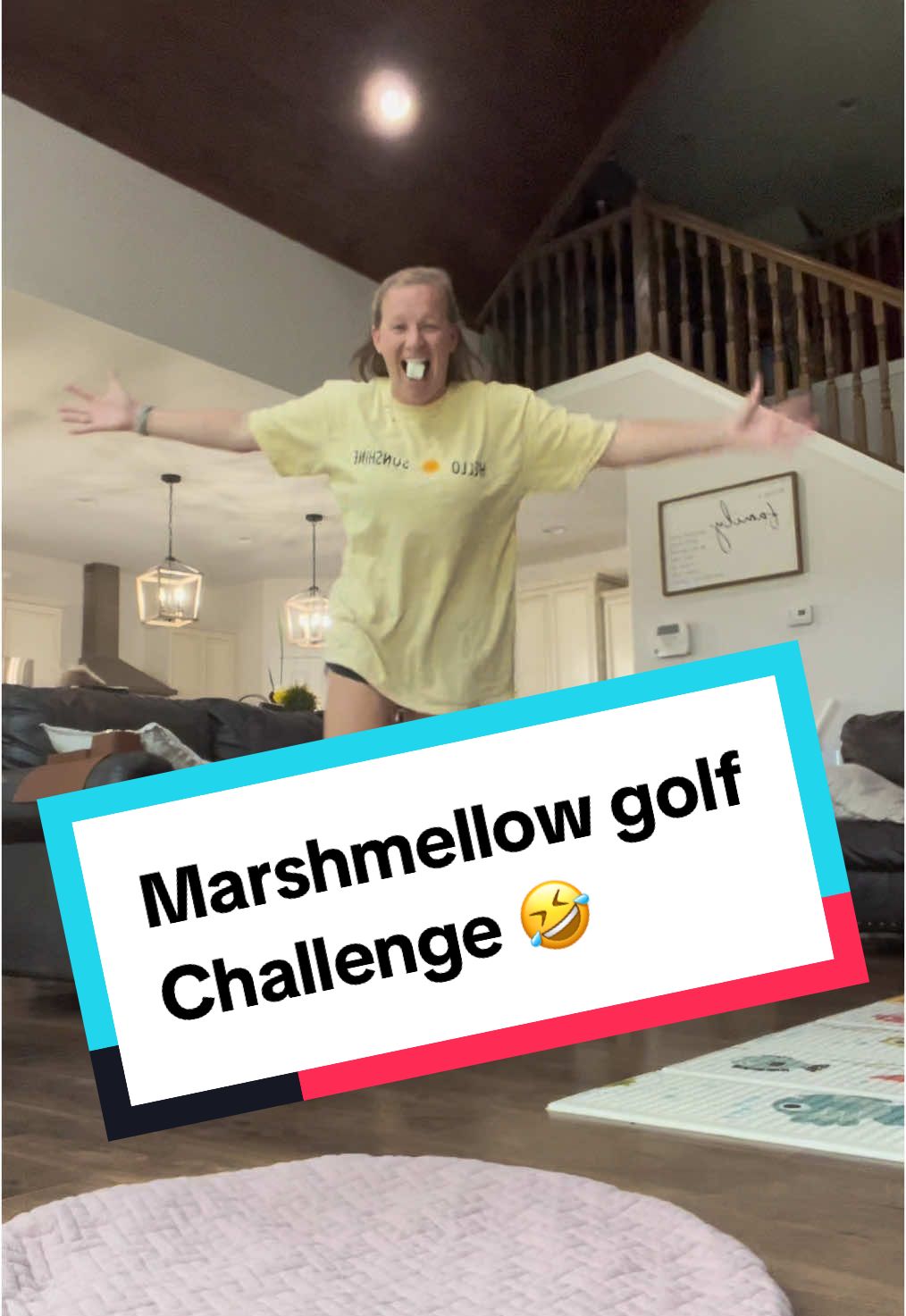 BOGEYYYY!!! 😆⛳️ but fr we got it in 4 tries 😂 #unbelivable #marshmellow #golfchallenge #tiktokwife #tiktokcouple #fyppppp @Steven  Bonner 