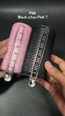 Roll rambut thermal aluminium korea jumbo ..  roll rambut dan poni jumbo pink dan black 5 cm dan 4 cm  Roll rambu panjang curly 