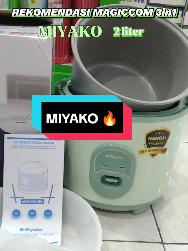 Yang dari kemarin nyariin Megiccom kapasitas 2 liter dari MIYAKO nihh syudah ready ya bund , cocok banget untuk keluarga besar , yukk Gercepin 🛍️🤗#miyako #promo #magiccom #ricecooker #fypシ #4u #ybxcba #masukberanda #alatdapur #jumatberkah #jumatberkah😇 