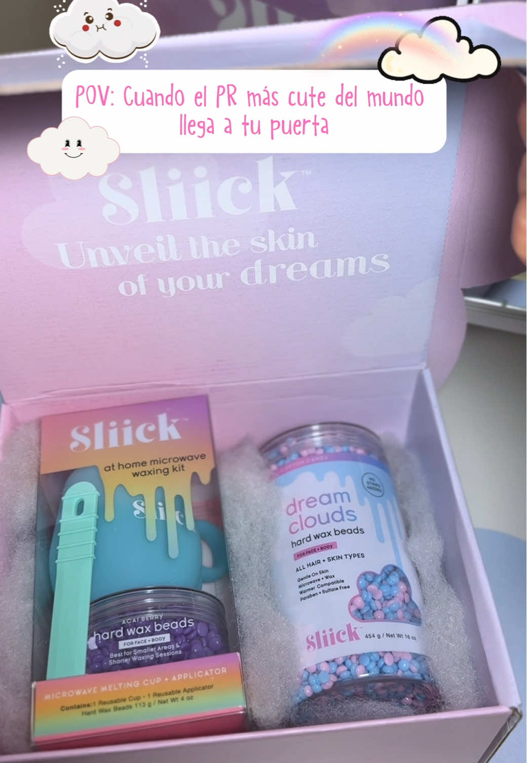 ☁️🌈La depilación ahora es parte de tu rutina de selfcare aesthetic y @Sliick Wax entendió la misión: depilarse, pero make it aesthetic.☁️🤗 #sliick #sliickwax #onlygirl #sliickpartner #depilacion #SelfCare #bodycare #skinroutine #girlythings  #giftedbysliick #fyp  #creatorsearchinsights 