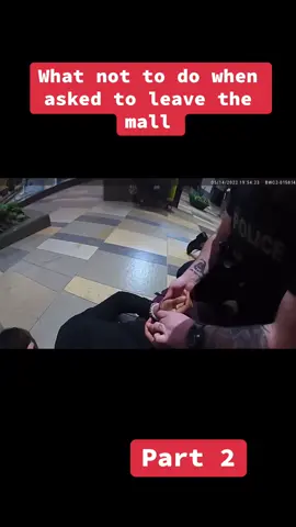 Lady was asked to leave the mall and got mad so she punches the cop #fyp #shopping #police 