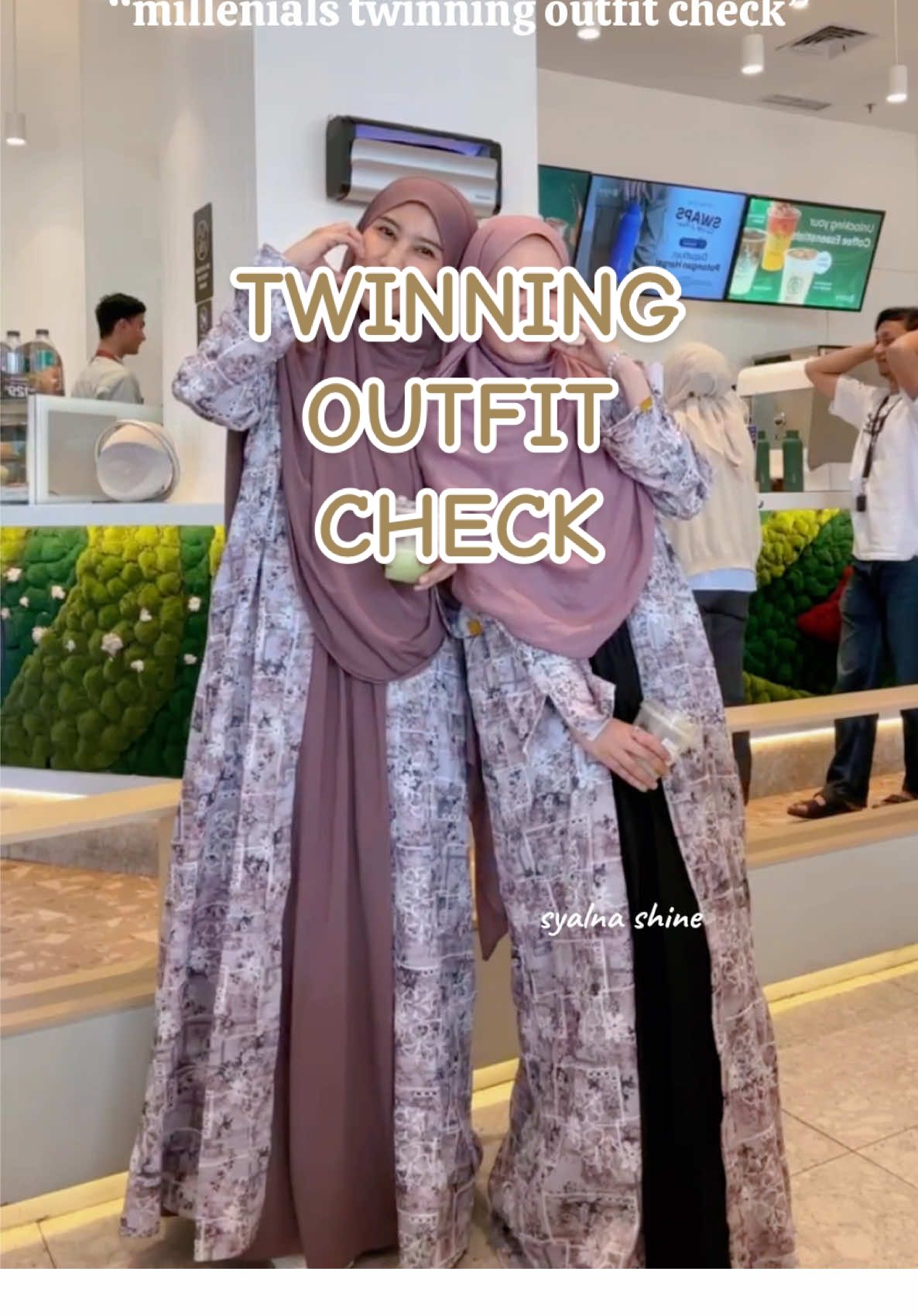 Udah biarin aja…. Bahagianya kakak kakak millenial kembaran outfit🤫😅 #modestfashion #dresswellsyari #momsoutfit #ideoutfitmomslimah #fitcheck #povoutfit #outfitcheck 
