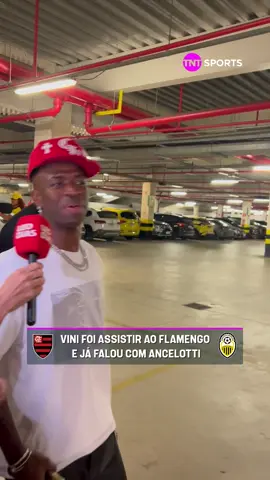 O VINI JR. JÁ FALOU COM O ANCELOTTI! 🔴⚫ Cria do Flamengo, o atacante do Real Madrid está no Maracanã pra assistir ao jogo da #Libertadores2025 e revelou que já até conversou com Ancelotti! #Libertadores2025! #Libertadores2025 #tiktokfootball #SportsNews #Brasileirao2025 #flamengo #ancelotti #vinijr