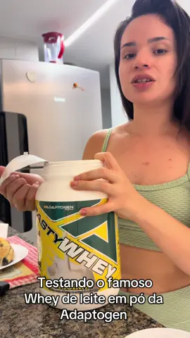 Obrigada pela dica influenciadores fitness do tiktok. Finalmente um Whey gostoso e ótimo para testar receitinhas 💝 o que eu escolhi foi o TastyWhey sabor leite em pó da @Adaptogen Science #wheyprotein #wheyadaptogen 