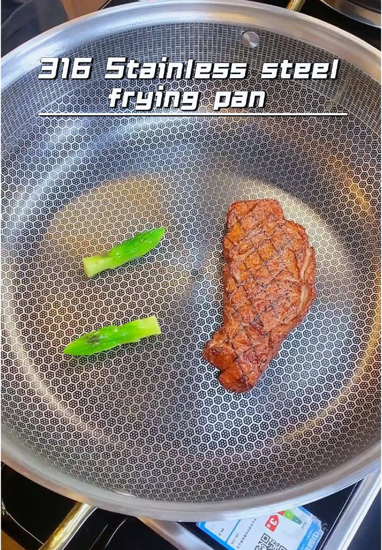 316 stainless steel frying pan #cook #cooking #kitchen #tiktokshopmemorialday #KitchenHacks #kitchengadgets #cookingtips #stainlesssteel #cookware 