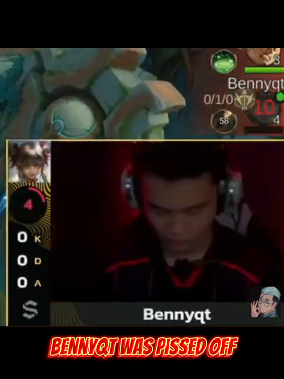 Bennyqt was pissed off 🥵#bennyqt #tnc #mirko #mplph #MLBBxNARUTO #MLBB #MobileLegendsBangBang 