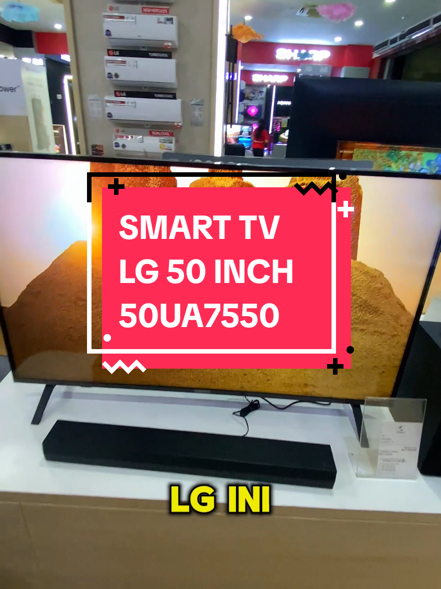 Upgrade pengalaman menontonmu dengan LG 50UA7550! Layar 50 inci beresolusi 4K UHD menghadirkan gambar super tajam dan warna nyata berkat AI Picture Pro. Ditenagai webOS & AI ThinQ, kamu bisa akses berbagai aplikasi favorit seperti Netflix, YouTube, Disney+, dan kontrol TV cukup dengan suara. Hiburan makin praktis, tampilan makin elegan! 🎬🎮🛋️ #LG50UA7550   #SmartTVLG   #TV4KUltraHD   #AIThinQ   #webOSSmartTV   #TV50Inch   #TVRekomendasi   #TVCanggih   #TVRumahModern   #NontonLebihSeru   #HomeCinemaExperience  