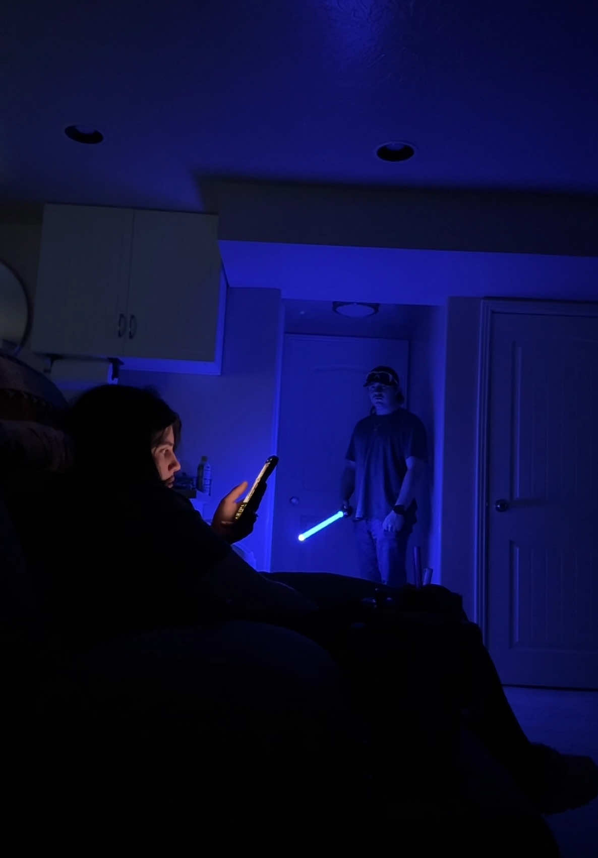 Anakin Skywalker: If you're not with me, then you're my enemy. @Carlyna Arnold #couple #starwars #fyp #funny #lightsaber #Relationship 