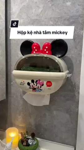 Hộp kệ nhà tắm đa năng mickey #hopdunggiayvesinh #hopdunggiaycaocap #kenhatam #decorsiuxinh 