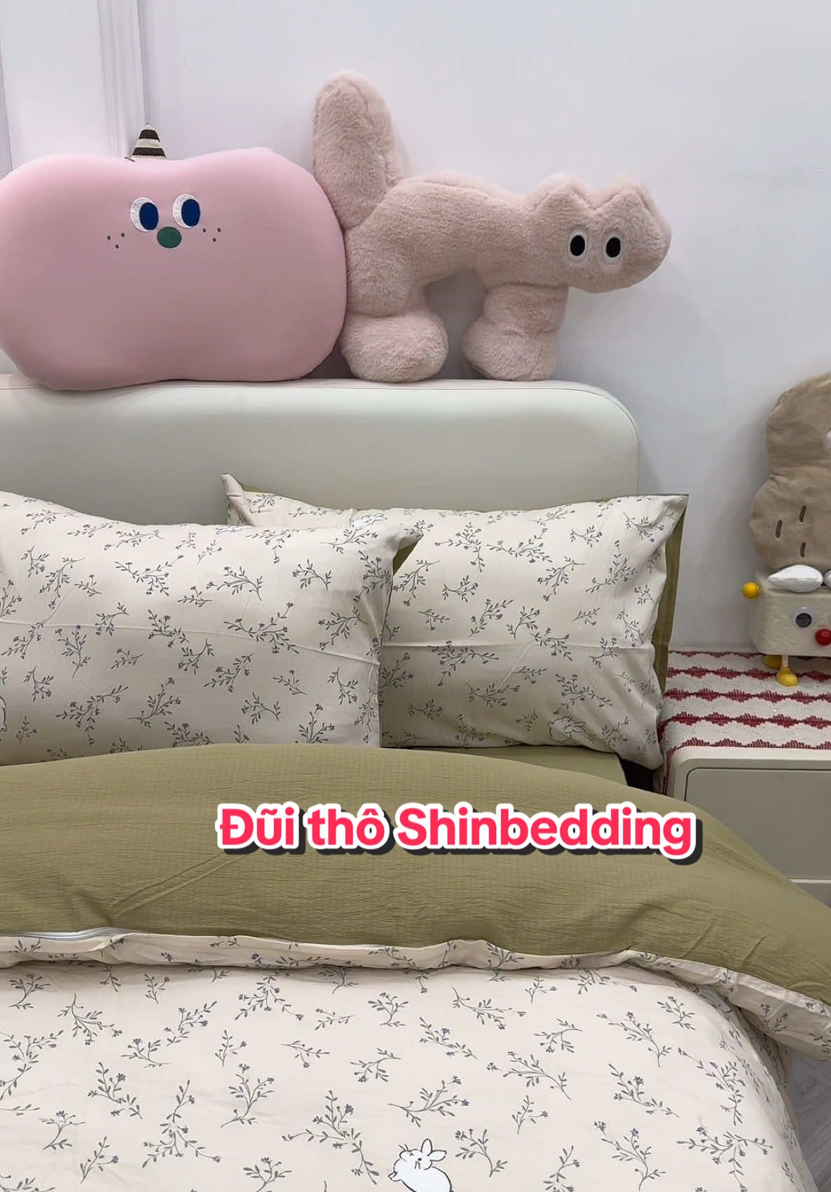 Thả nhẹ 1 chut cho ngày mưa ạ ...#shinbedding #decorhome #changagoi #bedding #cutebedding #vintagebedding 