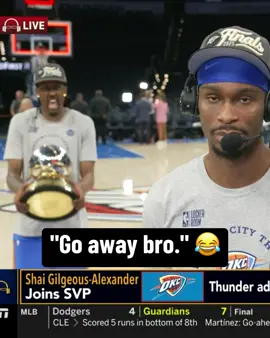 JDub crashed SGA's interview 🤣 #NBA #sga #nbaonespn #nbaplayoffs