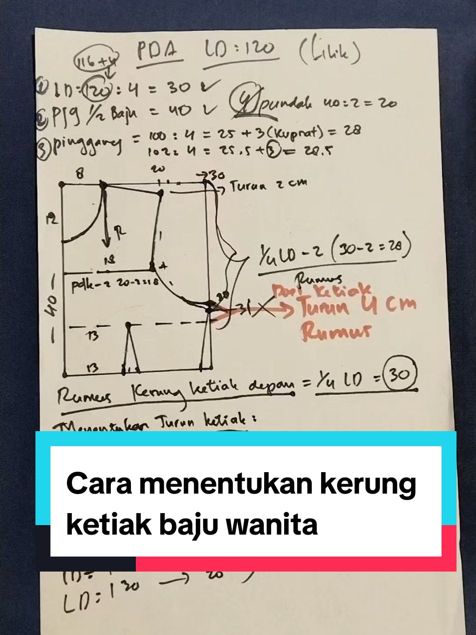 Cara menentukan Kerung ketiak #penjahitpemula #tiktoklive #kursusgratis #fyp #kursusmenjahit #polabaju 