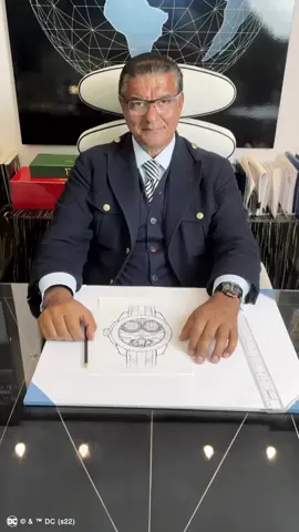 Our founder Jacob Arabo has remained heavily involved in the whole design process for Jacob & Co. Here he is sketching the Gotham City timepiece. #JacobAndCo #inspiredbytheimpossible #Gothamcity