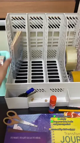 Time to organize your docs, books, notes and pens #fileorganizer #documentstorage #filerackwithpenholder #bookorganizer #bookends 