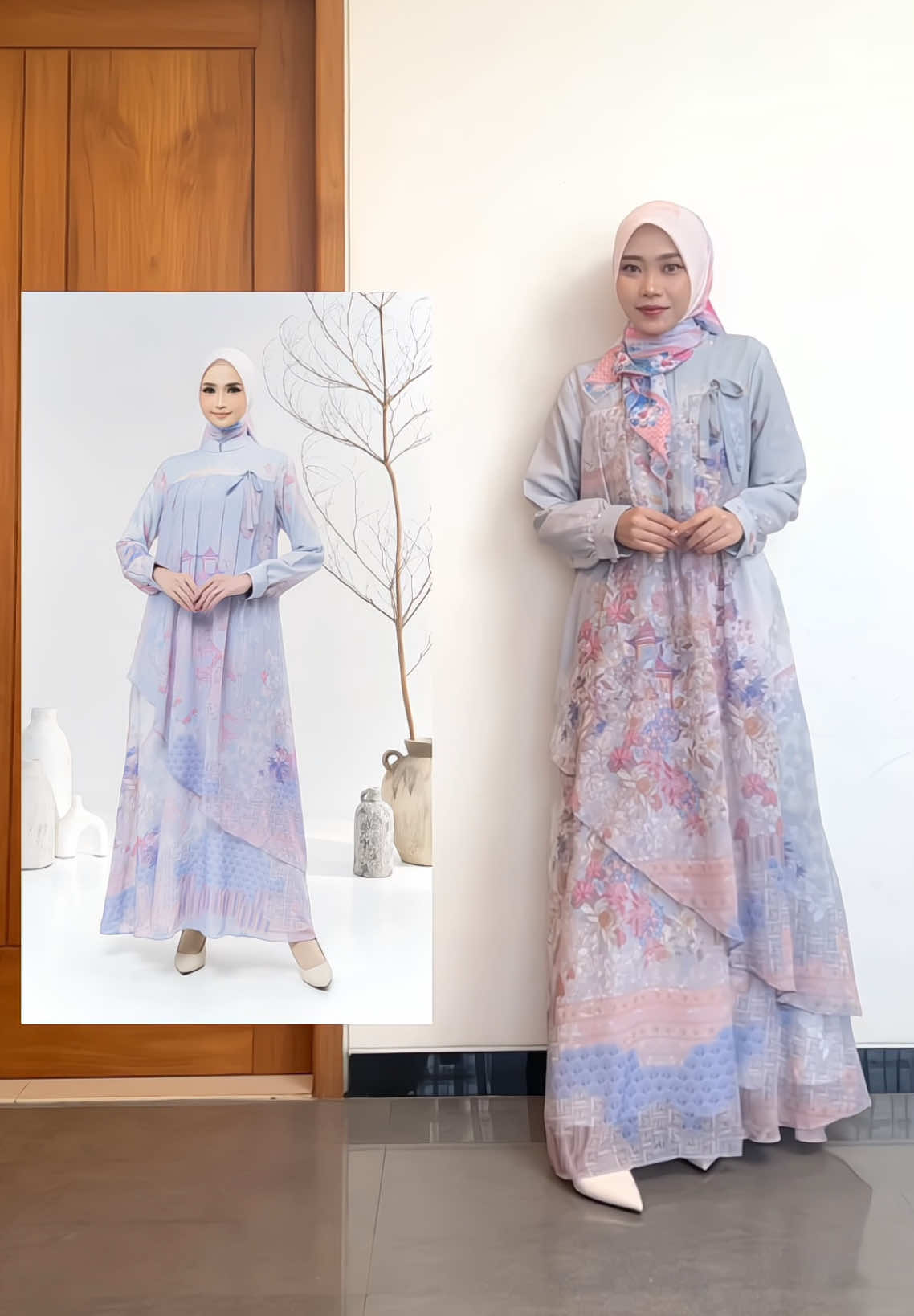 Reality VS online anti gagal ini mah. 💕 Haruka dress emang se worth it itu buat dimilikin.  #dynclothingline #dressdyn #gamiskekinian #dresssilk #fyp #trending #dresskondangan #dynoutfit #outfitinspo #dresslebaran #joinlive 