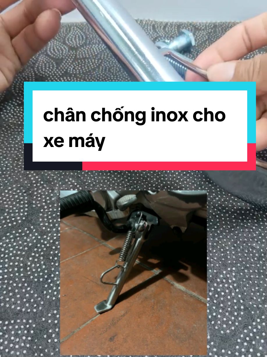 chân chống nghiên inox cho xe máy #chanchongxemay #xuhuong 