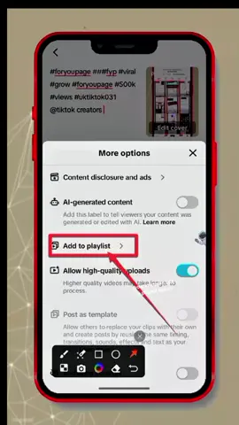 how to create playlist option #foryou #viral #grow #foryoupag #500kviews #500k @tiktok creators 