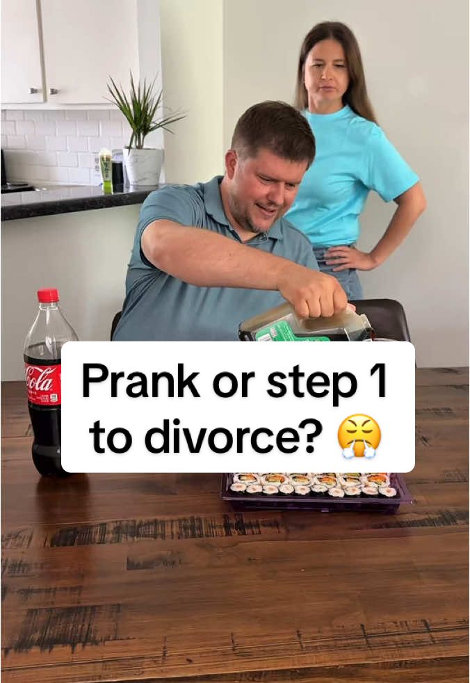 Prank or step one to divorce? #funny #couple #Relationship #funyvideo #prank 