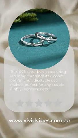 Adjustable,Silver,Asymmetric Celebrate your love with our S925 Silver Bow Couple Ring! Adjustable and stunning for any occasion. https://www.vividvibes.com.co/products/s925-silver-bow-couple-ring #CoupleRings #SilverJewelry #VIVIDVIBES #LoveAndStyle #JewelryDesign #GiftForCouples #BowRing #TrendyAccessories