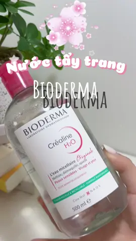 Nước tẩy trang bioderma nâp hồng dành cho da thường hoặc da nhạy cảm ✨✨#xuhuong #bioderma #nuoctaytrang #skincare #lamsachda #fyp #OverskinLipCheck 
