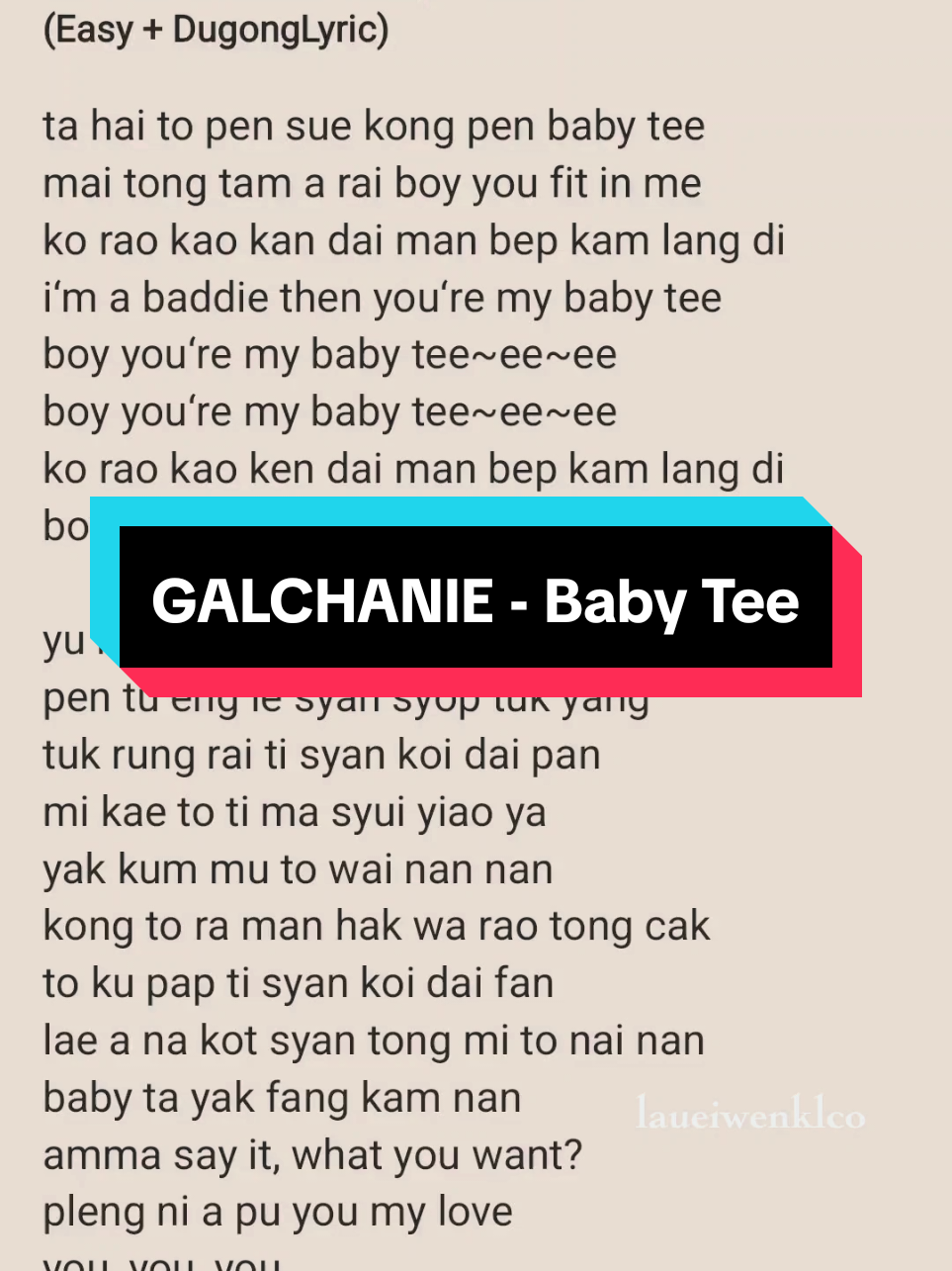 I‘ve been through shit (real)  *tosht* (dugong) #lirikdugong #easylyrics #thaisong #thai #thailand #babytee #galchanie #learnthai #fyp #fypage #foryoupage #fyppppppppppppppppppppppp 