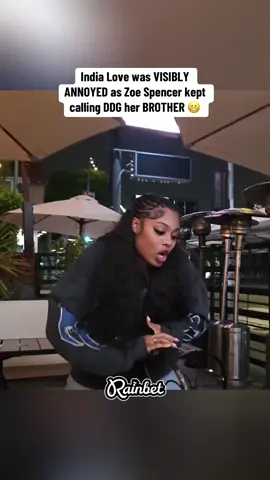 India Love was VISIBLY ANNOYED as Zoe Spencer kept calling DDG her brother 😬#indialove #zoespencer #ddg #fyp #viral 