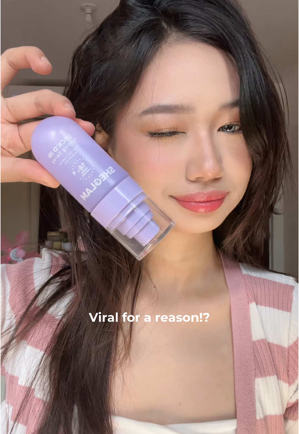 #sheglam #sheglamlockinsettingspray #sheglamsettingspray #settingspray #BeautyTok 