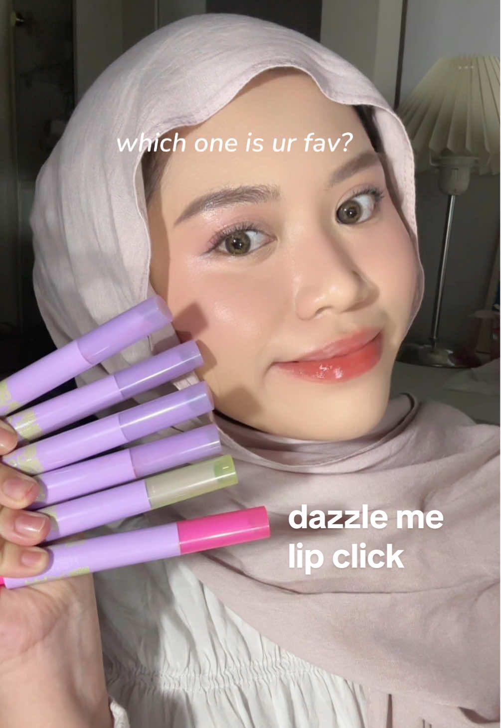 swatch all shades dazzle me lip click! 💖 seriously ini semua shade nya cakep cakepp, bikin ga bisa milih 🫠🫵🏻 #BeautyTok #fyp #tintedlipbalm #makeup #lippies 