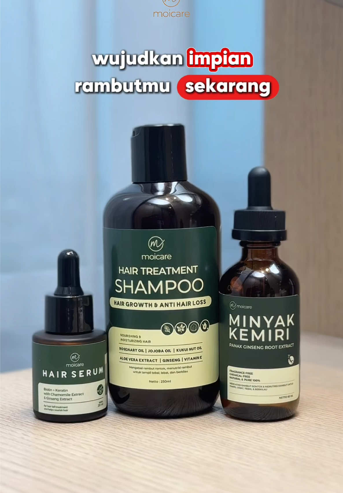 Mau rambut sepanjang Rapunzel harus tetep dirawat moi 🌿 Jangan takut panjangin rambut moi, pastiin kamu ngerawat rambut panjang dengan tepat. Mulai dari kulit kepala hingga batang rambut harus diperhatiin, Moicare Hair Series sekarang udah lengkap ada hair tonic, hair vitamin shampoo dan minyak kemiri. Jadi kalian bisa deh sekali beli 🥰 #guncang66 