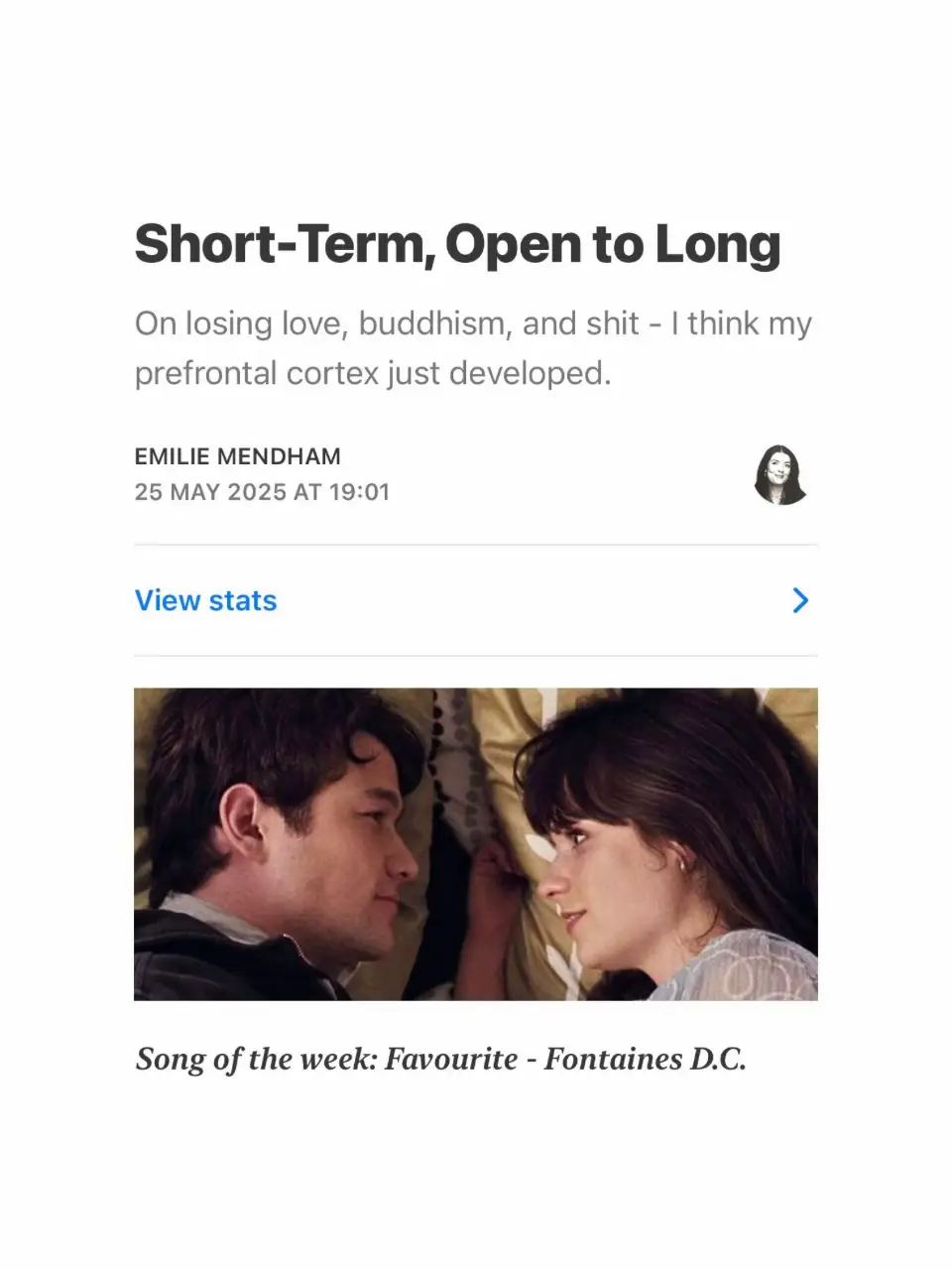 Are love stories fragmented across your twenties not real just because they don’t last? I don’t think so. I’ve always been determined I’m not made for casual, but all it’s done is make me hold on longer than I was meant to. Maybe part of life is being ready to say thank you for the experience and then move on. People are experiences, not possessions. #writersoftiktok #writersofsubstack #substack #authortok #BookTok #substackessay #breakuptok #relationshipadvice 